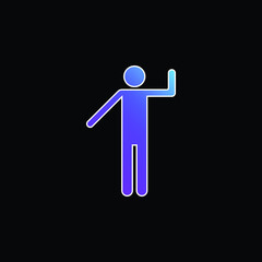 Obraz premium Basic Silhouette blue gradient vector icon