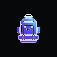 Backpack blue gradient vector icon