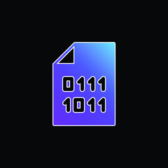 Binary Code blue gradient vector icon