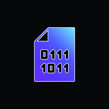 Binary Code blue gradient vector icon