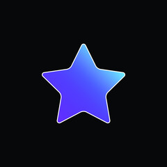 Black Star Silhouette blue gradient vector icon