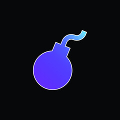 Bomb blue gradient vector icon