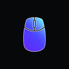 Big Computer Mouse blue gradient vector icon