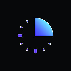 15 Minutes blue gradient vector icon