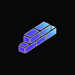 Bricks blue gradient vector icon