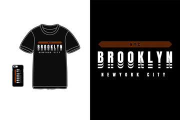 brooklyn,t-shirt mockup typography