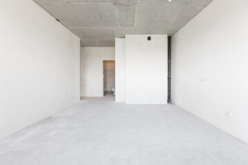 Obraz premium interior of the apartment without decoration in gray colors