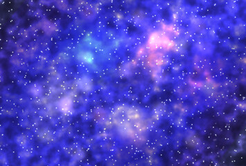 宇宙　カラフルに輝く銀河