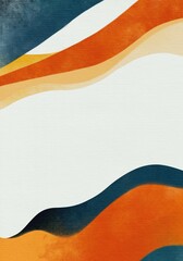 Hand drawing abstract trendy watercolor colors background frame. Use for poster, card, postcard, print, banner, invitation, template, design, wedding, interior. Golden, sand, orange and grey colors