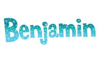 Benjamin given name for males unique lettering design