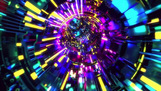 Cyberpunk Tunnel Infinite Loop
