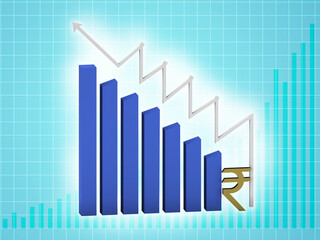 3d rendering Stock market online business concept. business Graph 
