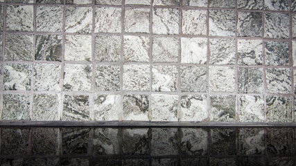 old brick wall background template reflect on the floor