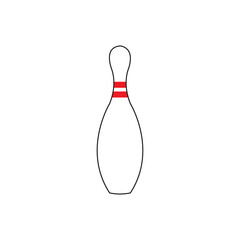 Illustration vector bowling pin sport of color style design vector good for sport icon