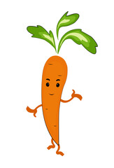 Cartoon carrot isolated on white background