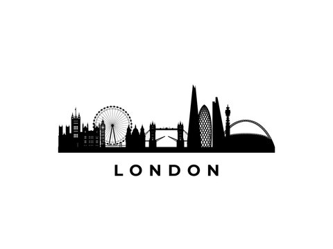 Vector London skyline. Travel London famous landmarks. Business and tourism concept for presentation, banner, web site.