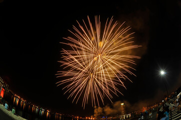 fireworks over the river