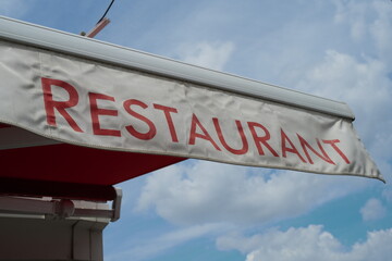 restaurant fond blanc