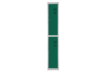 Green lockers for locker room. Change room metal box