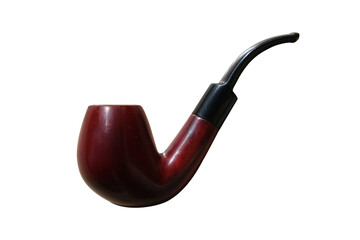 old smoking pipe on white isolated background