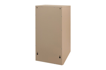 Mailboxes in the condo. metal mailbox with lockable center in condo. Mailbox on the white background isolated