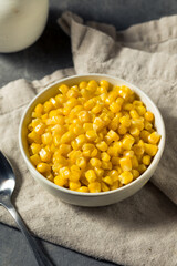 Homemade Organic Steamed Yellow Sweet Corn