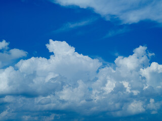 Dense Blue Cloudy Sky Skyline