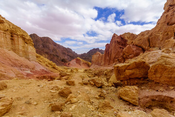 Nahal Amram (desert valley) and the Arava desert landscape