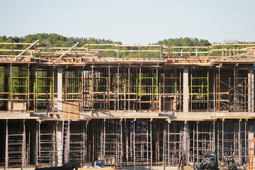 construction site with scaffolding
