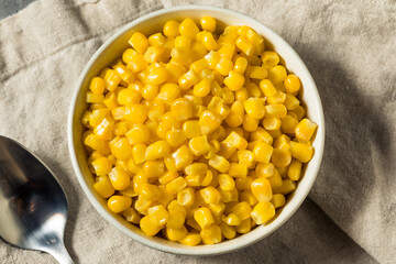Homemade Organic Steamed Yellow Sweet Corn
