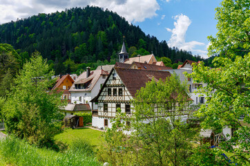 Fototapeta na wymiar Bad Teinach im Schwarzwald, Kurbezirk und Altstadt
