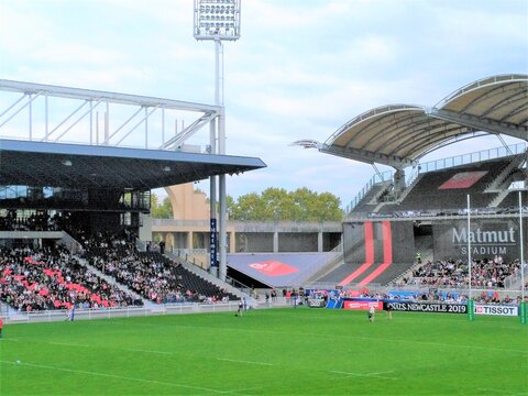Le Matmut Stadium de Lyon, stade de l'equipe lyonnaise de Rugby, le LOU, et ancien stade de Gerland de l'equipe de football Olympique Lyonnais, ville de Lyon, departement du Rhone, France
