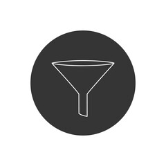 Filter line icon on white background. Vector