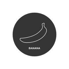 Banana line icon in trendy flat style. Vector