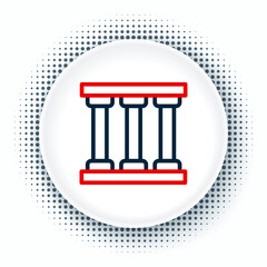 Line Prison window icon isolated on white background. Colorful outline concept. Vector