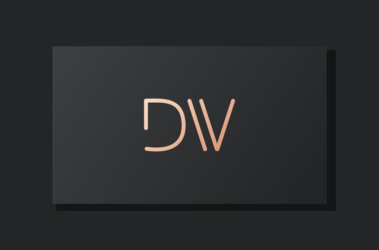 Abstract luxury initial letter DV logo.