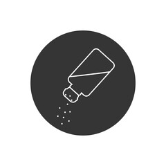 Vector isolated image of salt line icon on white background in flat style