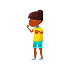 displeased girl calling sister from playground cartoon vector. displeased girl calling sister from playground character. isolated flat cartoon illustration