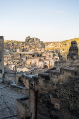 Fototapeta premium sunrise in Matera. The city of stones. A landscape in Basilicata