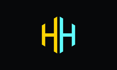 HH and HH or H and H Abstract Letter Mark Logo Template for Business