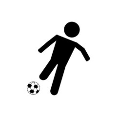 Fototapeta na wymiar foot kicking ball football soccer icon images vector