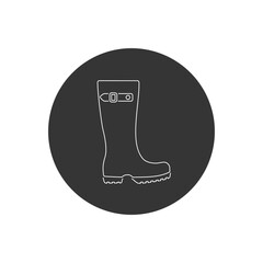Boots line icon rain boot, shoes sign. Vector