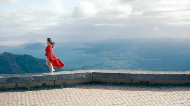 Woman in Red Dress