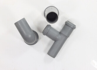 plastic fittings for plumbing and bends and joints joints