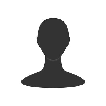 Gender neutral profile avatar. Front view of an anonymous person face.