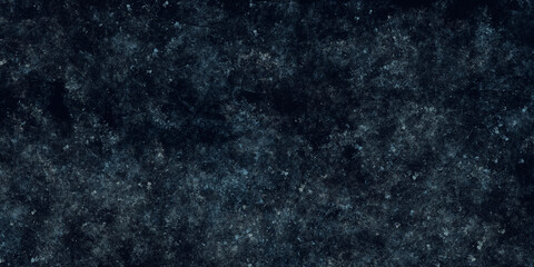 Abstract graphic background made of small particles of paint, similar to ice and snow. Dark blue background with white particles.