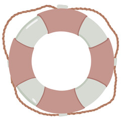 Lifebuoy. Vector illustration in cartoon style. Isolated on white.