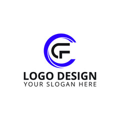 Fototapeta premium CF Logo design professional logo 