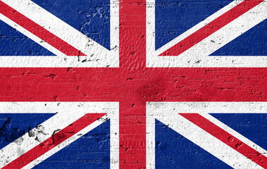 Fototapeta premium Country flag painted on the wall