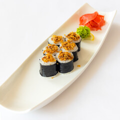 sushi on a plate